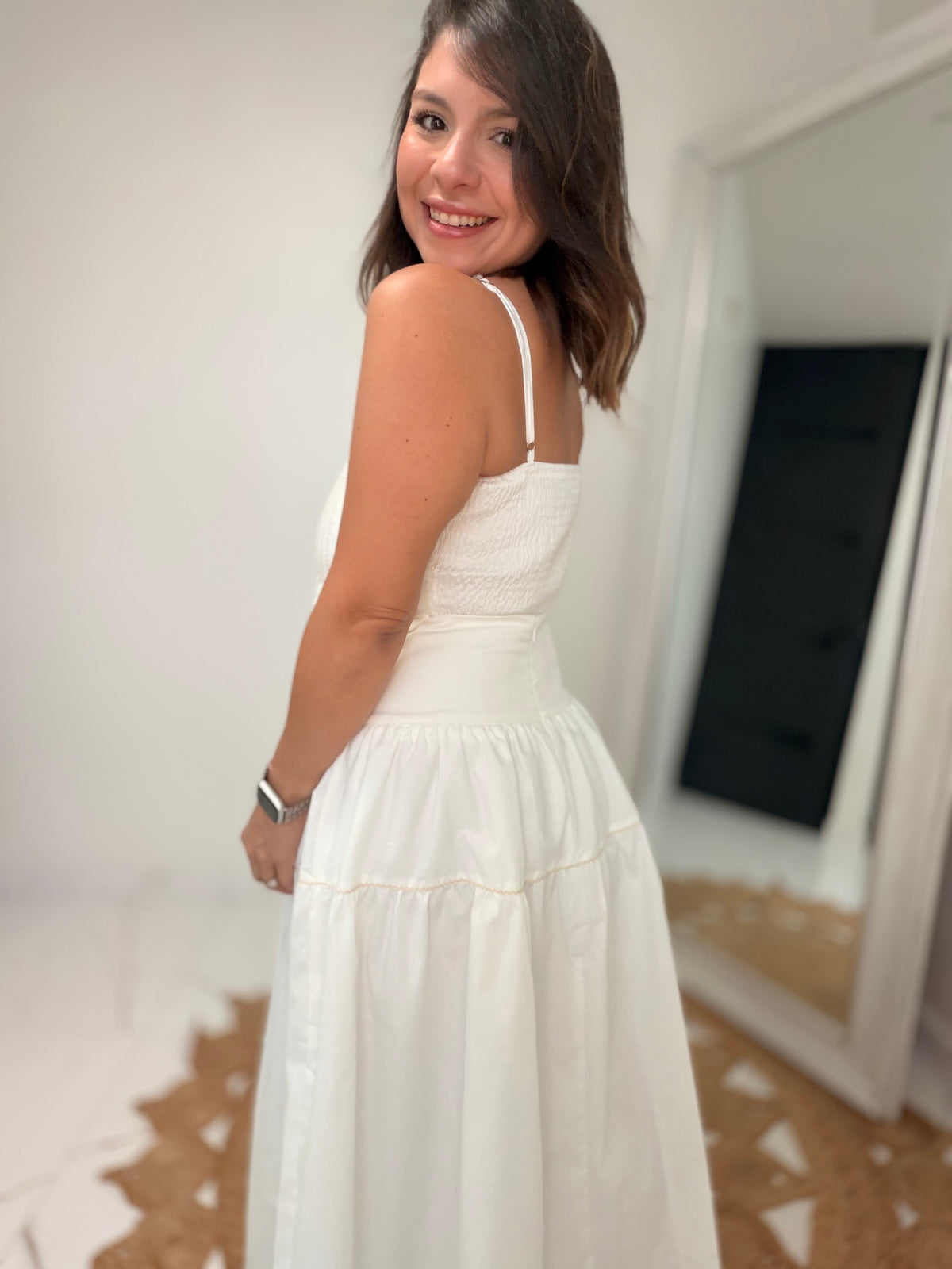 Lace Top & Skirt Set - White